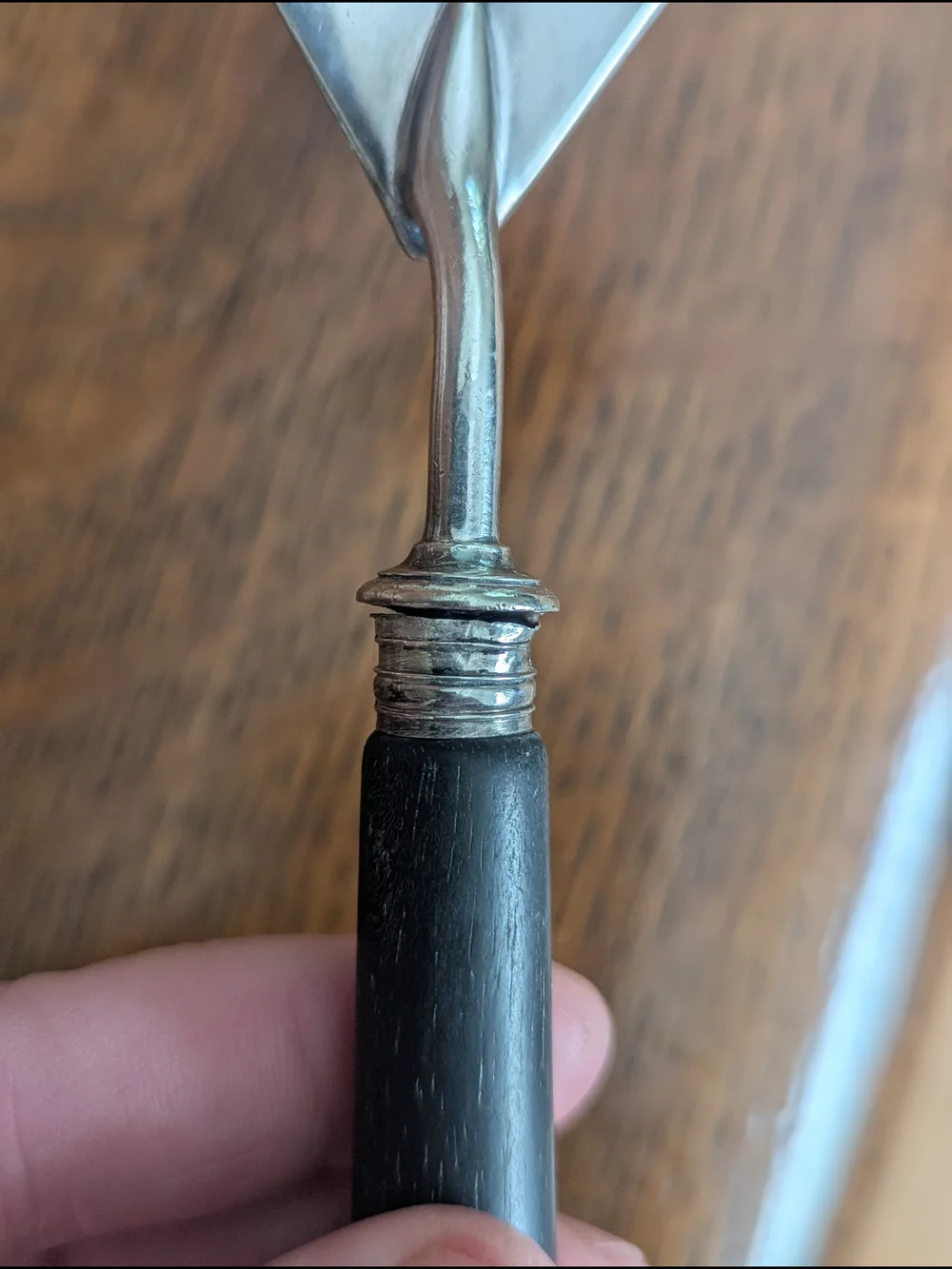 Wood & Silver Cheese Trowel • Diamond Palette Knife